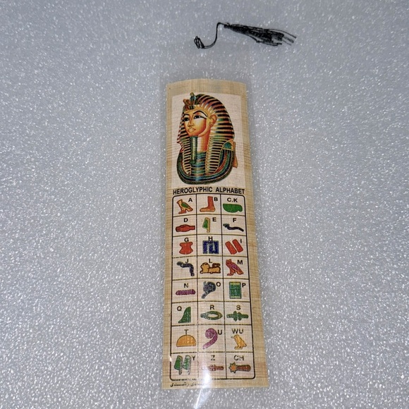 Egyptian Papyrus Hieroglyph Bookmark - Picture 1 of 2
